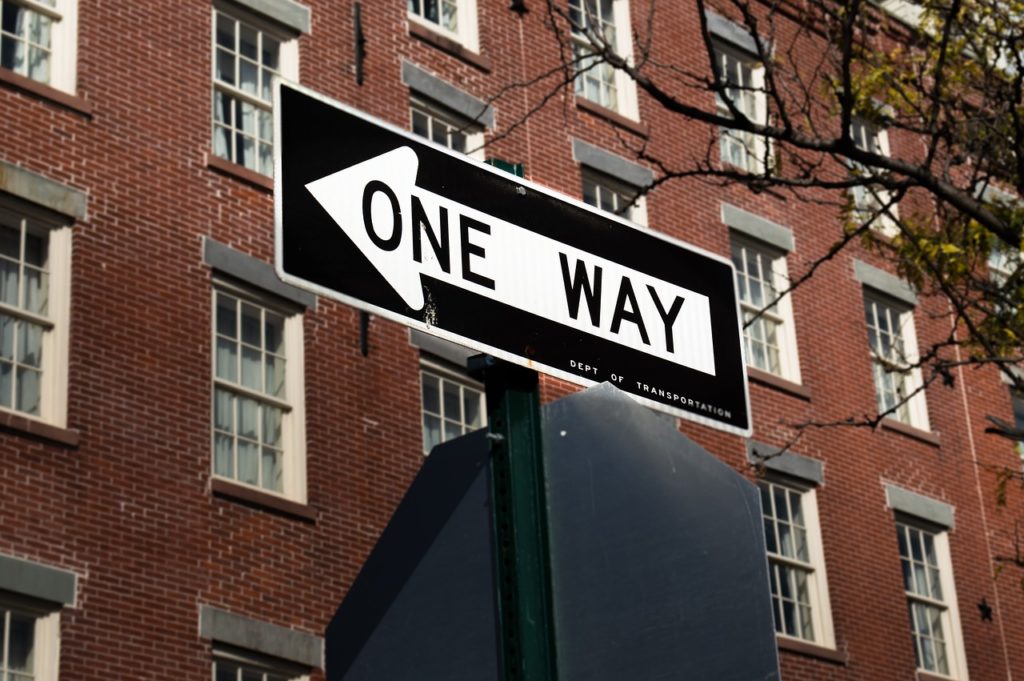 one way sign